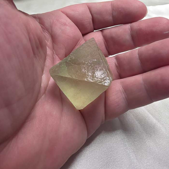 Fluorite octahedron. Mental clarity and spiritual balance