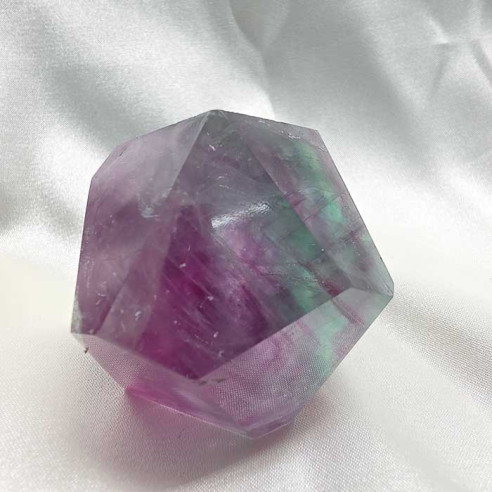 Fluorite polished polyhedron. Mental clarity