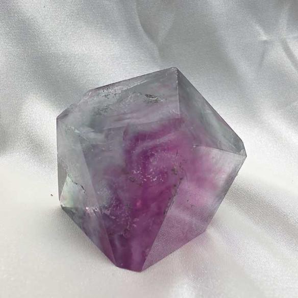 Fluorite polished polyhedron. Mental clarity