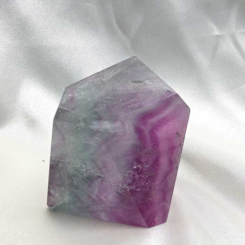 Fluorite polished polyhedron. Mental clarity
