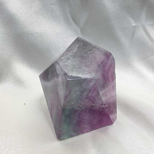 Fluorite polished polyhedron. Mental clarity