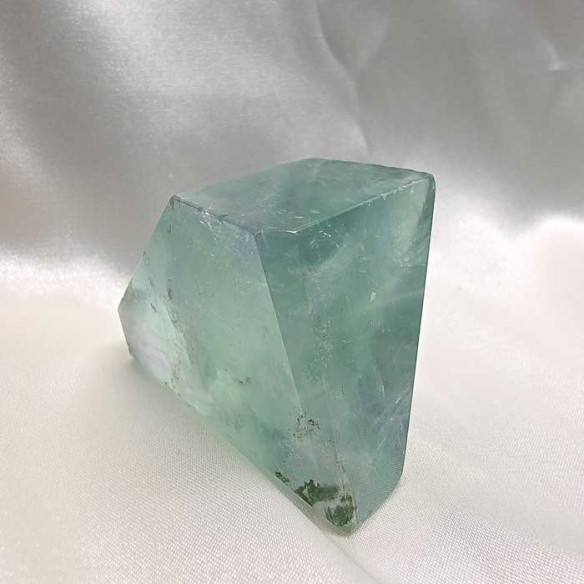 Fluorite polished polyhedron. Mental clarity
