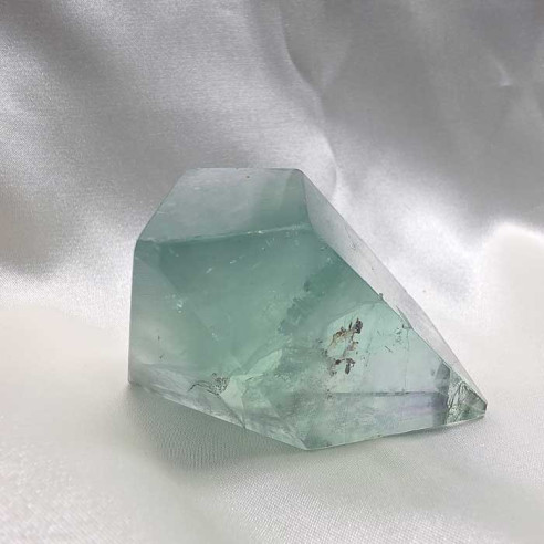 Fluorite polished polyhedron. Mental clarity