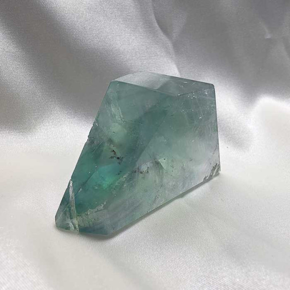 Fluorite polished polyhedron. Mental clarity