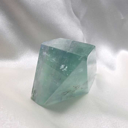 Fluorite polished polyhedron. Mental clarity