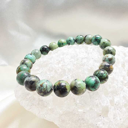 Variscite smooth bead bracelet 8mm. Serenity and balance.