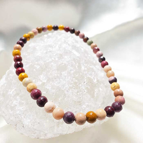 Mokaita brazalete bola lisa 4mm. Protección y solidez.