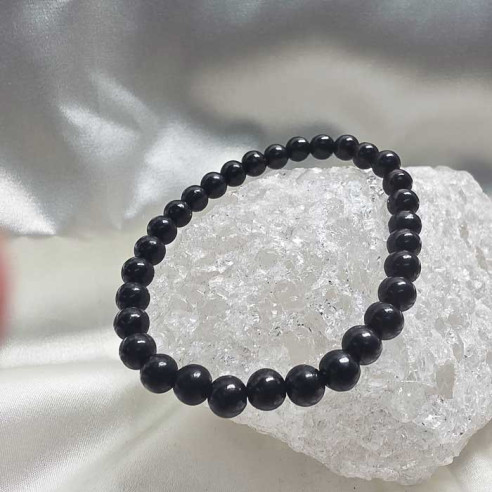 Shungit brazalete bola lisa 6mm. Calma y naturaleza.