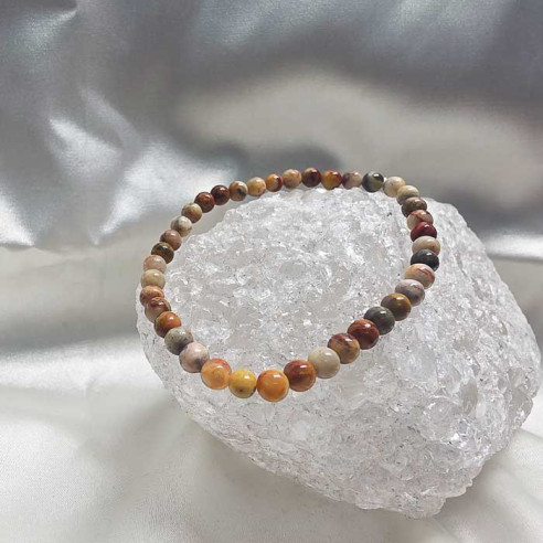Ágata crazy brazalete bola lisa 4mm. Chispa y vida.