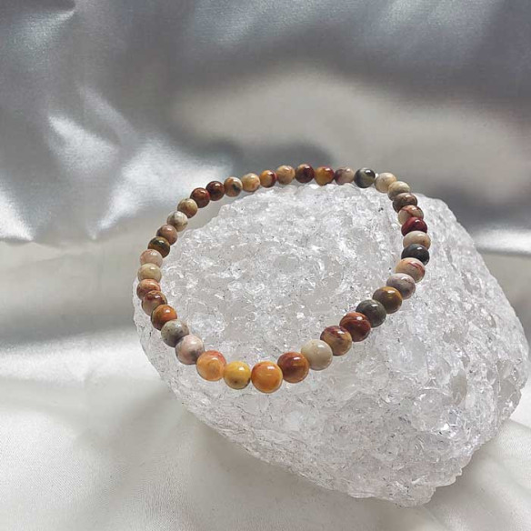 Ágata crazy brazalete bola lisa 4mm. Chispa y vida.