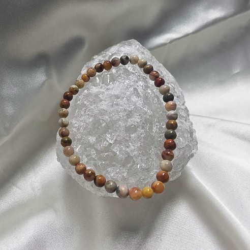 Ágata crazy brazalete bola lisa 4mm. Chispa y vida.