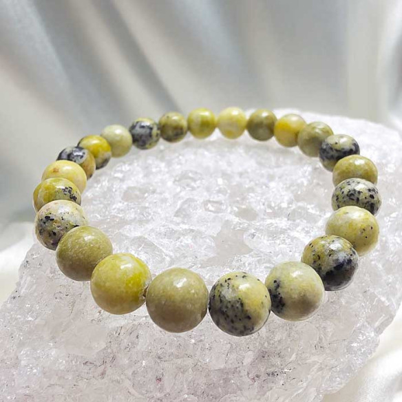 Crisoprasa brazalete bola 8mm. Renovación y optimismo.