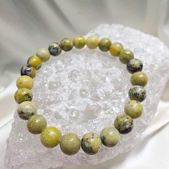 Crisoprasa brazalete bola 8mm. Renovación y optimismo.