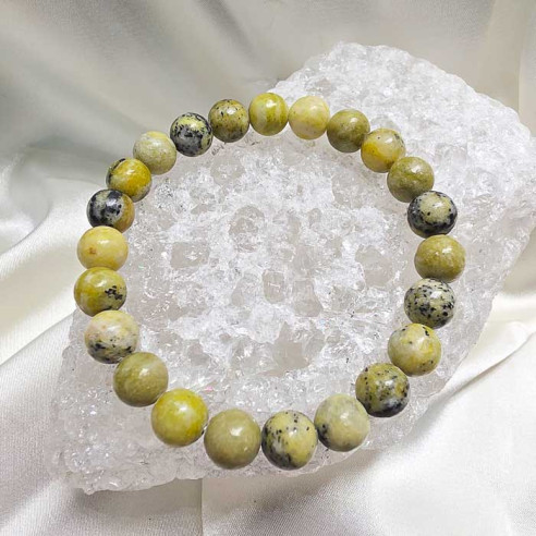Crisoprasa brazalete bola 8mm. Renovación y optimismo.