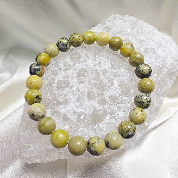 Crisoprasa brazalete bola 8mm. Renovación y optimismo.