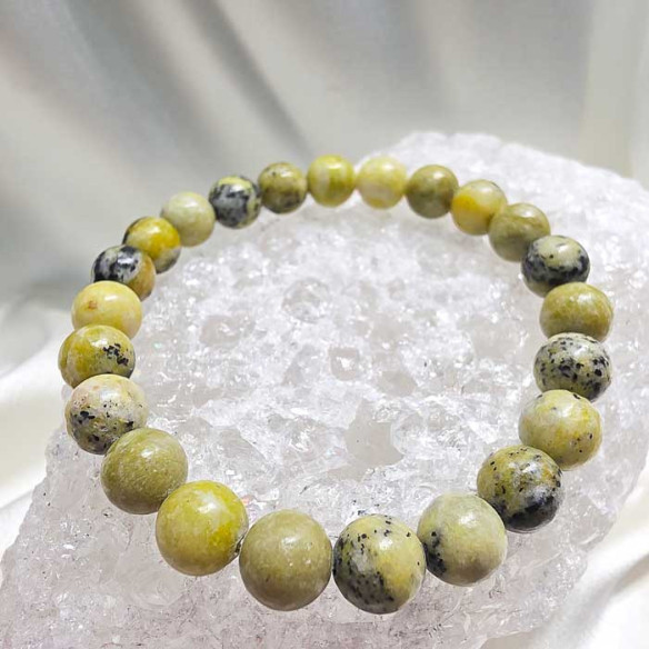 Crisoprasa brazalete bola 8mm. Renovación y optimismo.