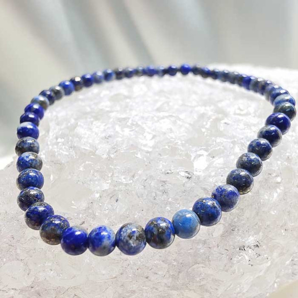 Lapizlázuli brazalete 4mm. Sabiduría y intuición.