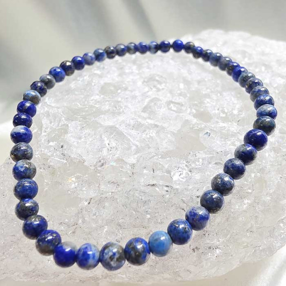 Lapizlázuli brazalete 4mm. Sabiduría y intuición.