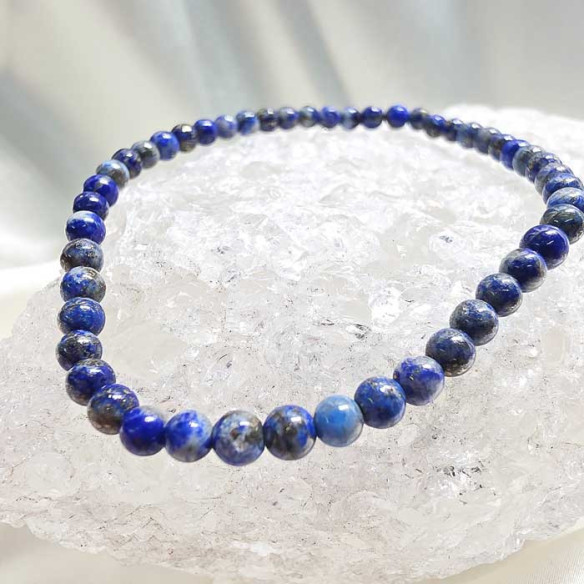 Lapizlázuli brazalete 4mm. Sabiduría y intuición.