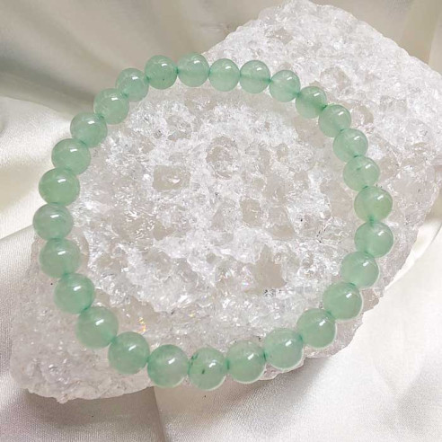 Aventurina verde brazalete bola 6mm. Suerte y bienestar.