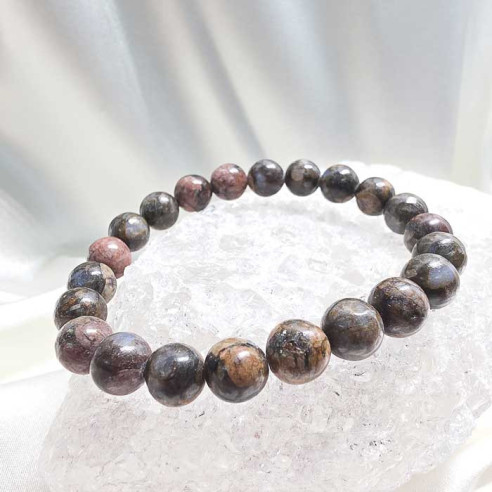 Vulcanite Bead Bracelet 8mm. Strength and vitality.