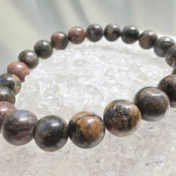 Vulcanite Bead Bracelet 8mm. Strength and vitality.