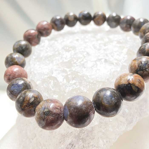 Vulcanite Bead Bracelet 8mm. Strength and vitality.
