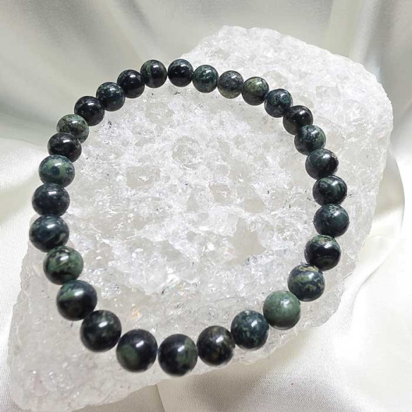 Jaspe kambaba brazalete bola 6mm. Calma y naturaleza.