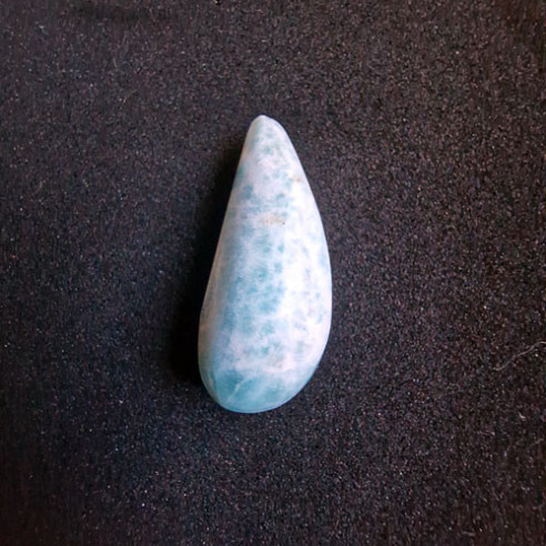 Larimar drop-shaped cabochon from the Dominican Republic