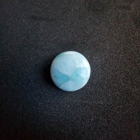 Larimar round-shaped cabochon from the Dominican Republic