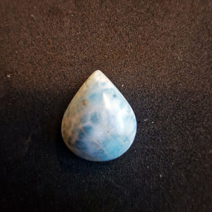 Larimar drop-shaped cabochon from the Dominican Republic