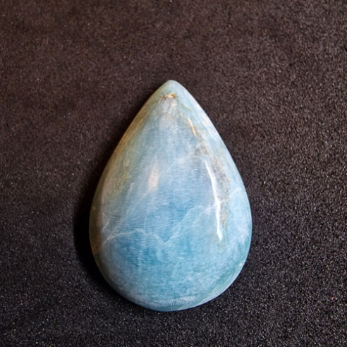Cabochão de larimar em forma de gota da República Dominicana