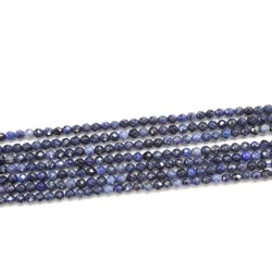 Dumortierita hilo bolas lapidadas 3mm