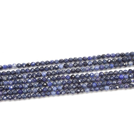 Dumortierita hilo bolas lapidadas 3mm