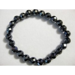 Pulsera hematite bola facetada 8mm