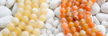 Bead Strands – spherical beads strung evenly