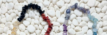 Chakra chip necklace, fragments of mineral consciousness