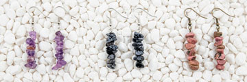 Gemstone Chip Earrings – light movement of small sparkles