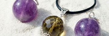 Mineral ball pendant, natural energy and elegance