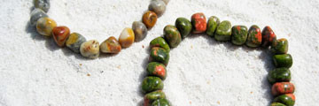 Tumbled mineral bracelets, a beautiful blend of color and style