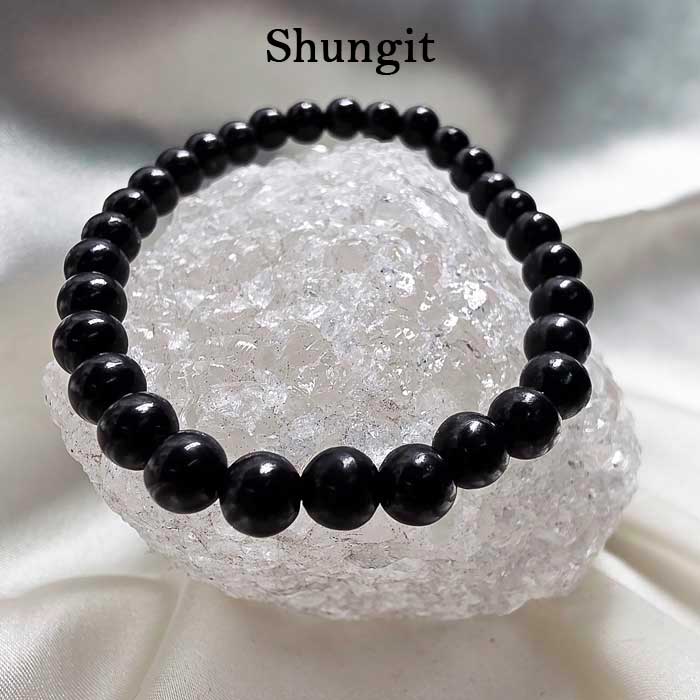 Brazalete shungit disponible en Cristalljoia Barcelona