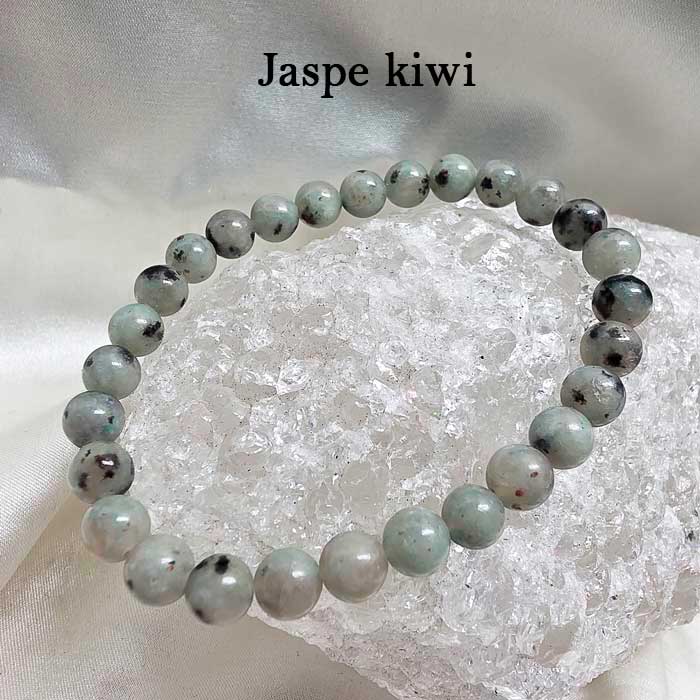 Brazalete jaspe kiwi disponible en Cristalljoia Barcelona
