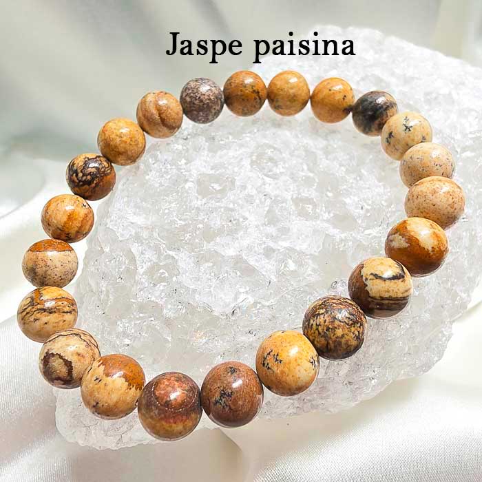 Brazalete jaspe paisina disponible en Cristalljoia Barcelona