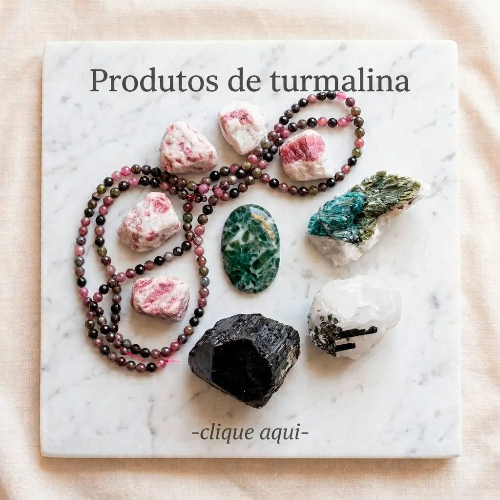 Produtos em turmalina na Cristalljoia Barcelona