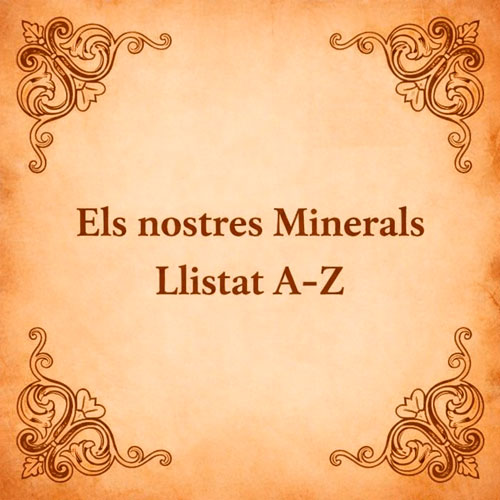 llistat de minerals de Cristalljoia Barcelona