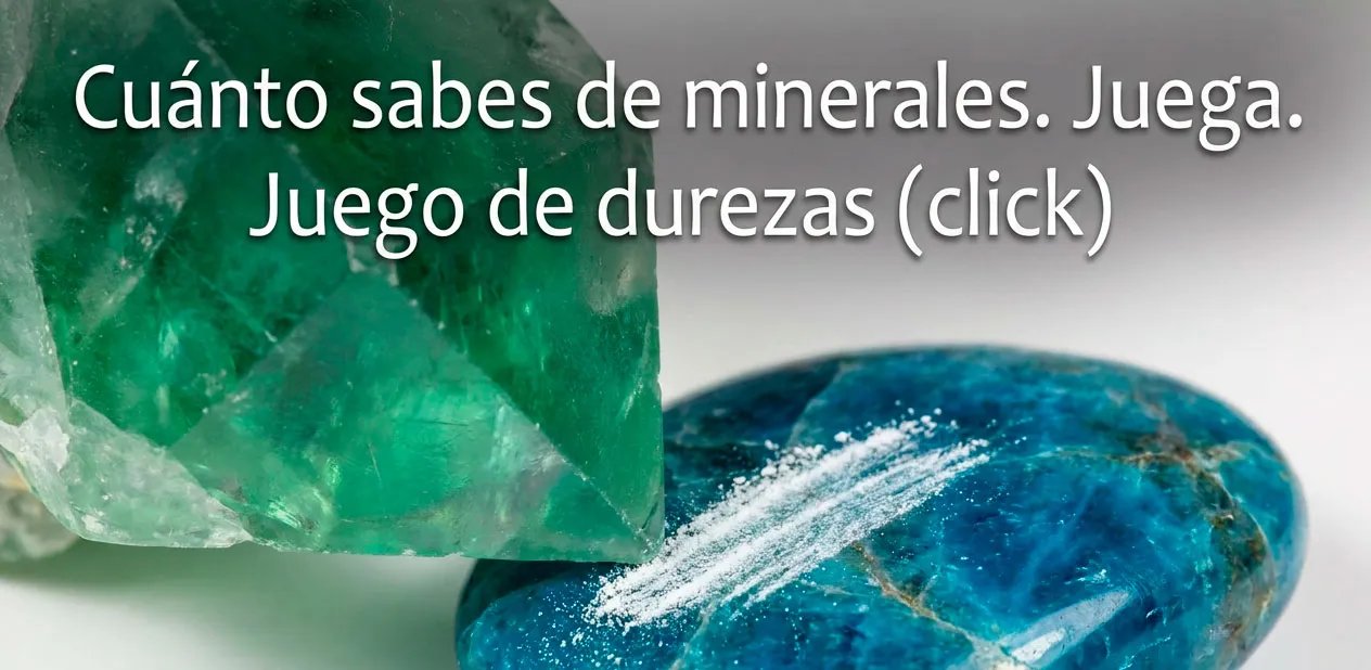 Juego de dureza de minerales en Cristalljoia